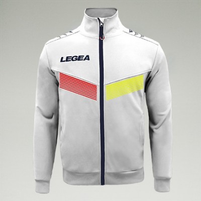 Спортно горнище Legea Zebra- бяло с жълто-червен акцент